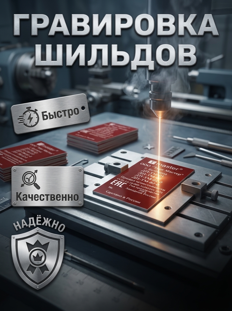лазерная гравировка шильд