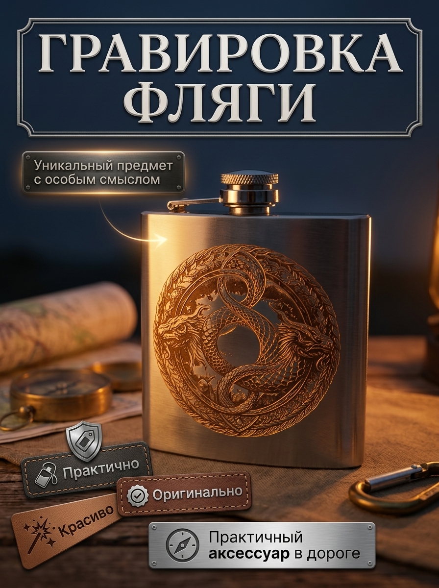 Гравировка на Фляге