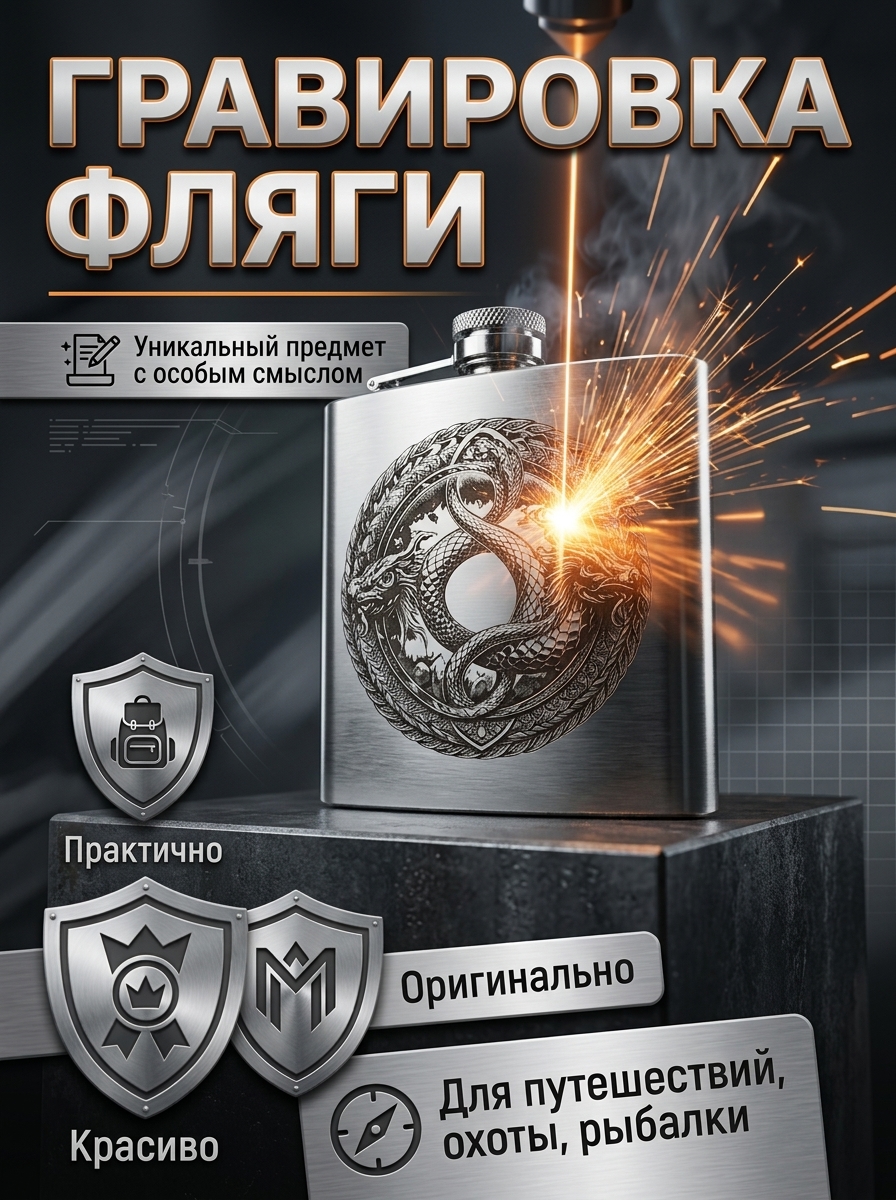 Гравировка на Фляге