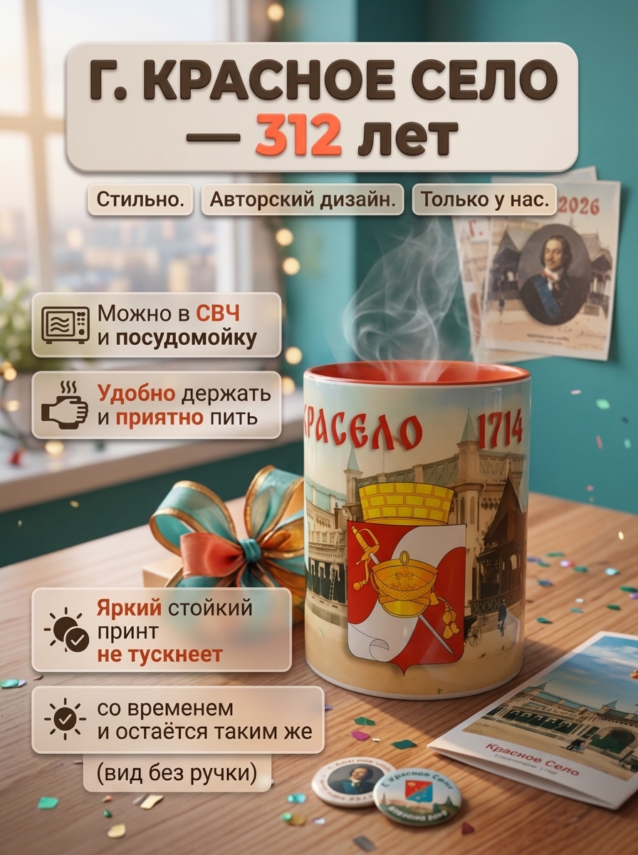 Кружка с принтом Красное Село 312 лет